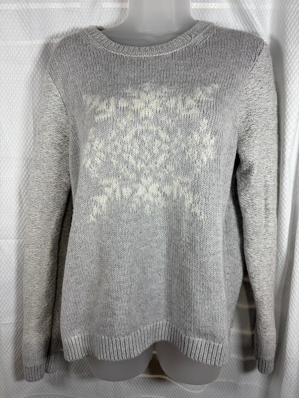 Ann Taylor Loft Snowflake Sweater Size L EUC